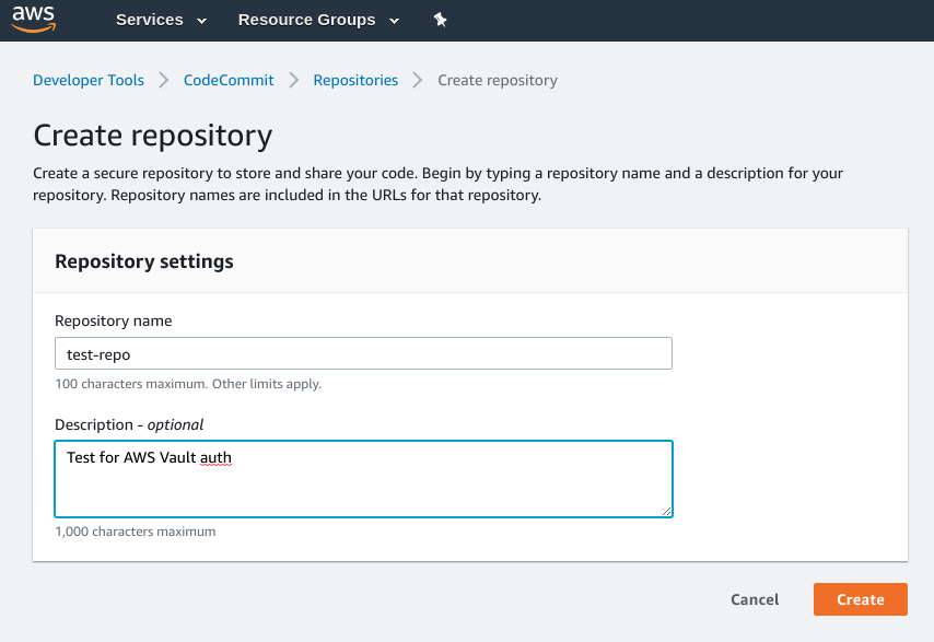 Create a CodeCommit Repository
